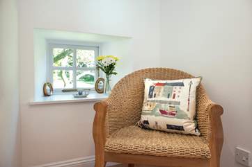 A lovely place to sit at the top of the stairs.