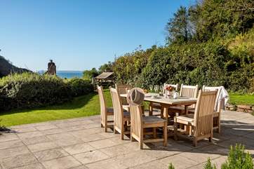 The terrace is the perfect spot for afternoon tea or an evening sundowner.