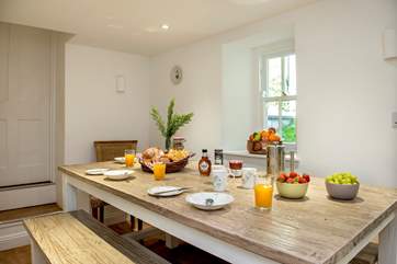 Enjoy a leisurely holiday breakfast before heading down to the beach.