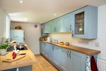 The pretty cottage kitchen.