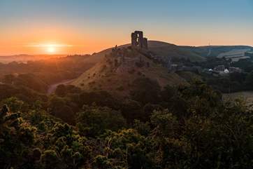 Corfe Castle is a 45 minute drive away but certainly worth the trip.