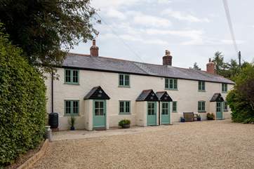 Each cottage at Dominey's Yard has its own private patio to the rear and there is plenty of parking space.
