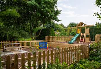 Children will delight in the play area!