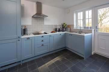 The lovely kitchen has all you need to create a holiday meal.