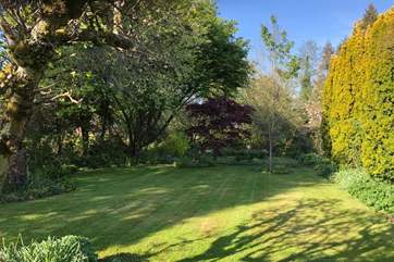 There are 2.5 acres of grounds that you are welcome to explore. This area is behind the cottages.