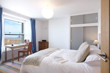 Bedroom 1 has wonderful views of Gerrans Bay.