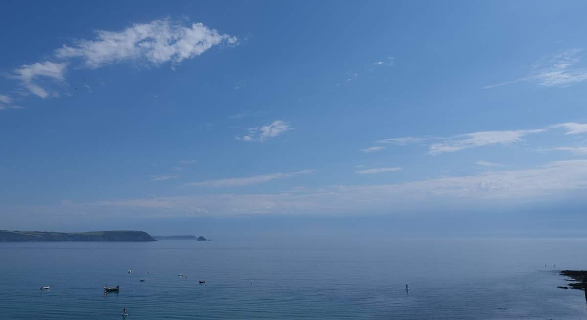 The panoramic view of Gerrans Bay.