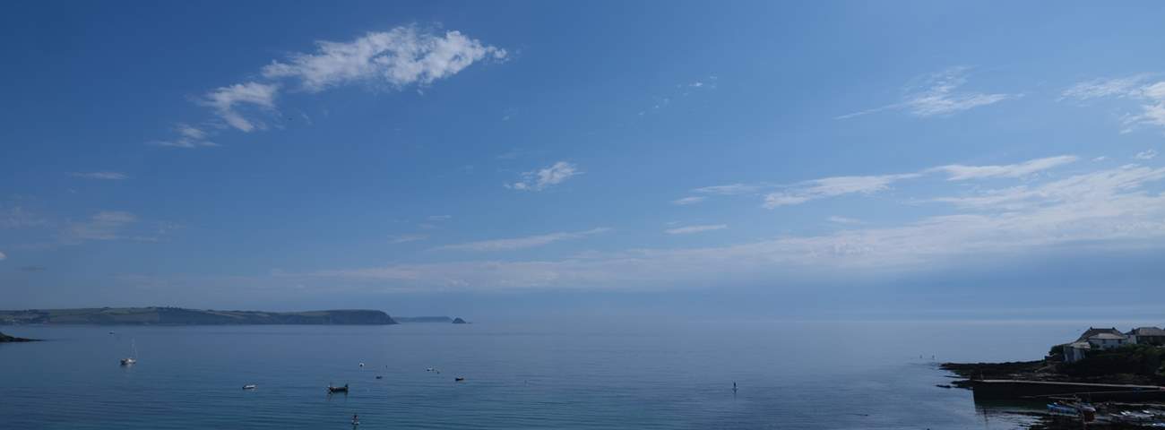 The panoramic view of Gerrans Bay.