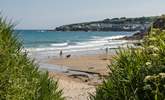 Looking from Porthcurnick beach back to Portscatho. - Thumbnail Image