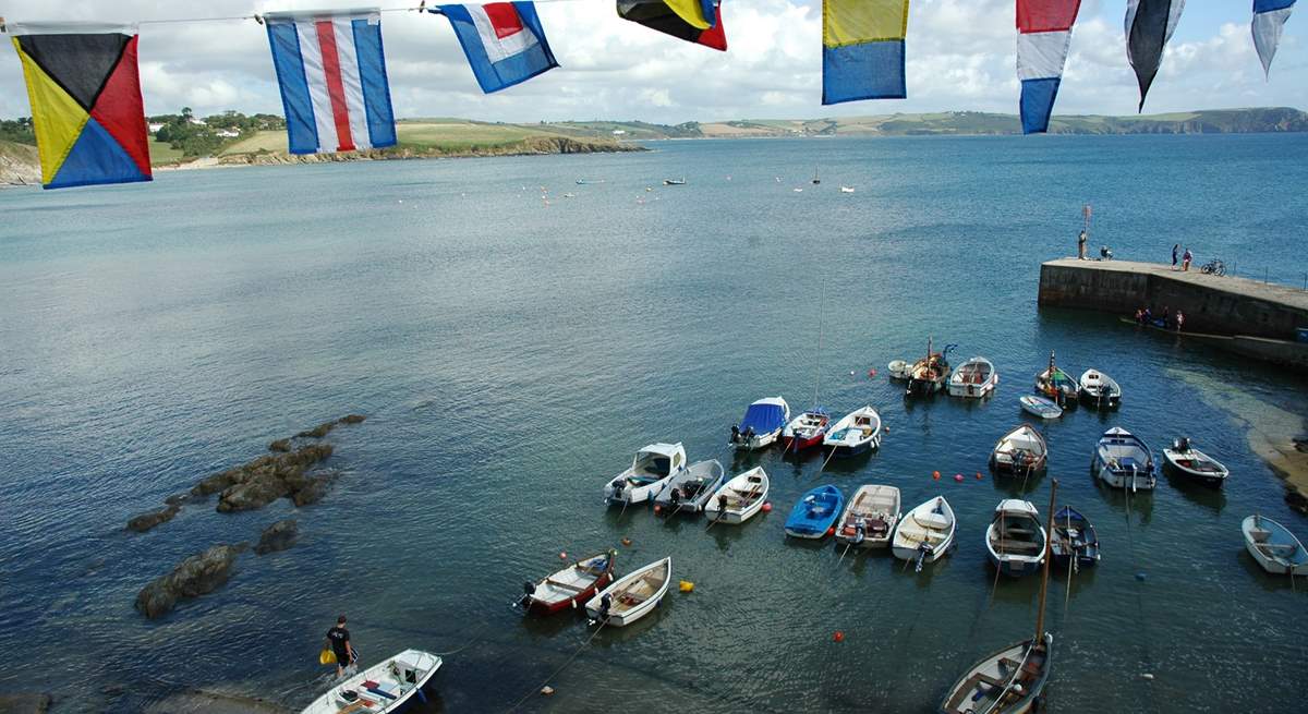 Fishing boats in the harbour.