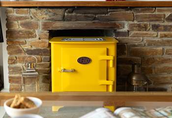 Even in those cooler months you can enjoy reading a book in front the cosy Everhot electric stove.