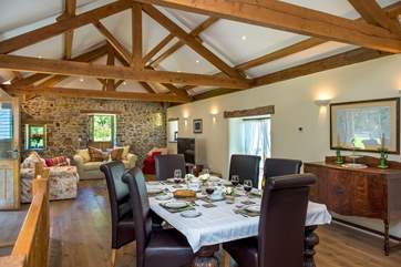 The large sitting/dining-room is located on the first floor.