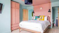 Bedroom 1 is home to this fabulous king-size bed with en suite shower-room.