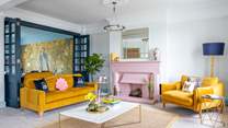 The sitting-room connects nicely through to the dining-room.