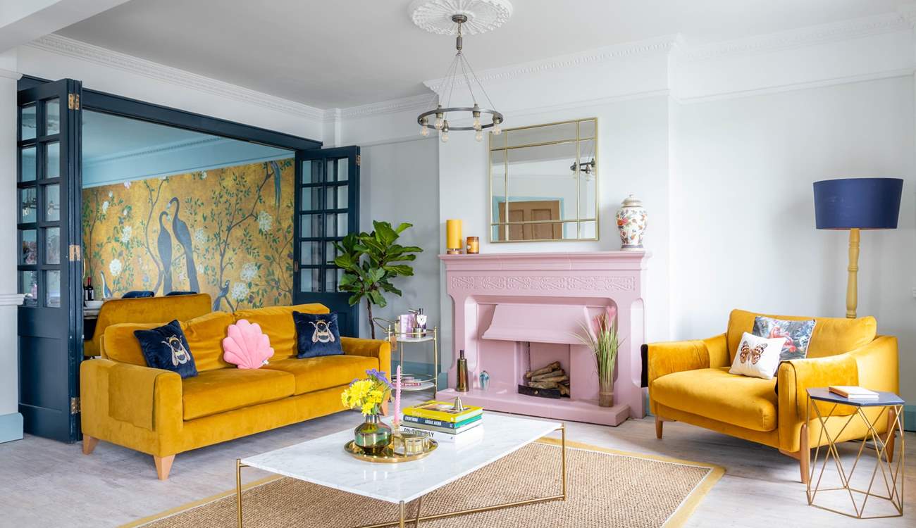 The sitting-room connects nicely through to the dining-room.