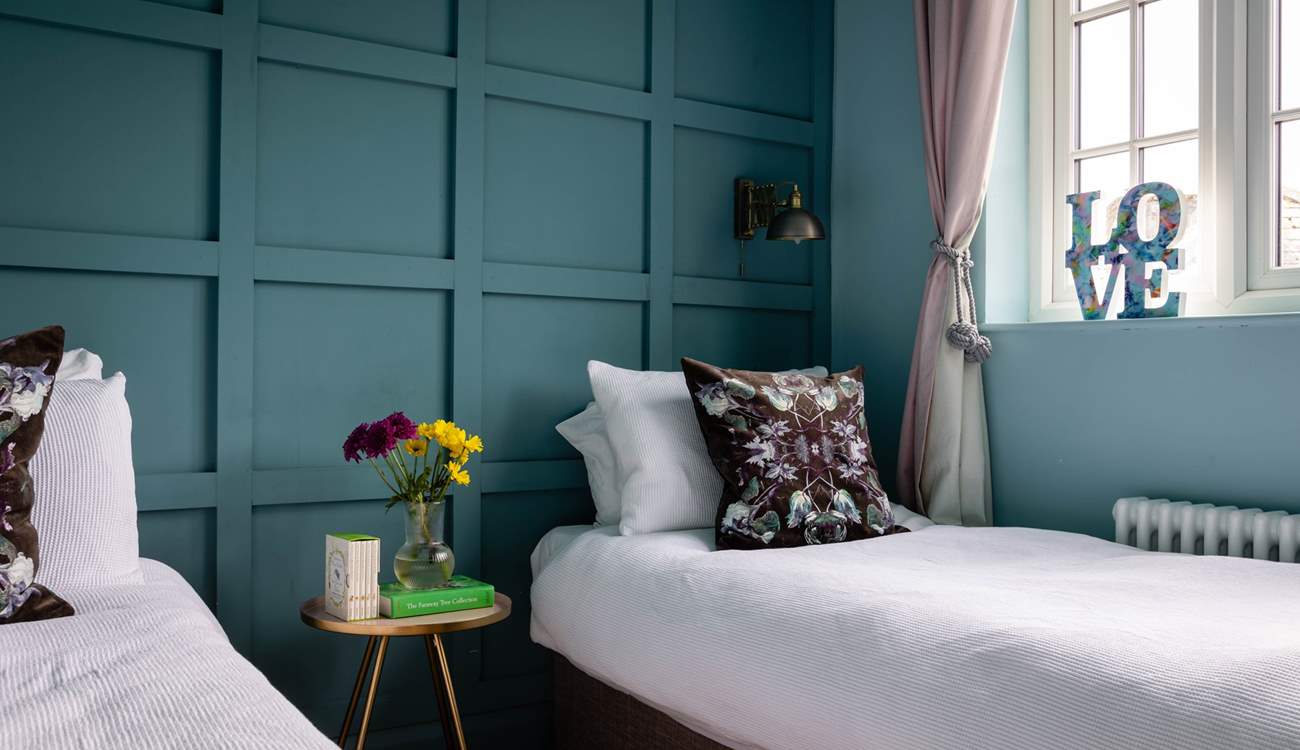 Bedroom 4 is home to a 'zip and link' super-king size bed, which transforms into these fabulous single beds.