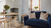 The kitchen/dining-room has a lovely country feel.