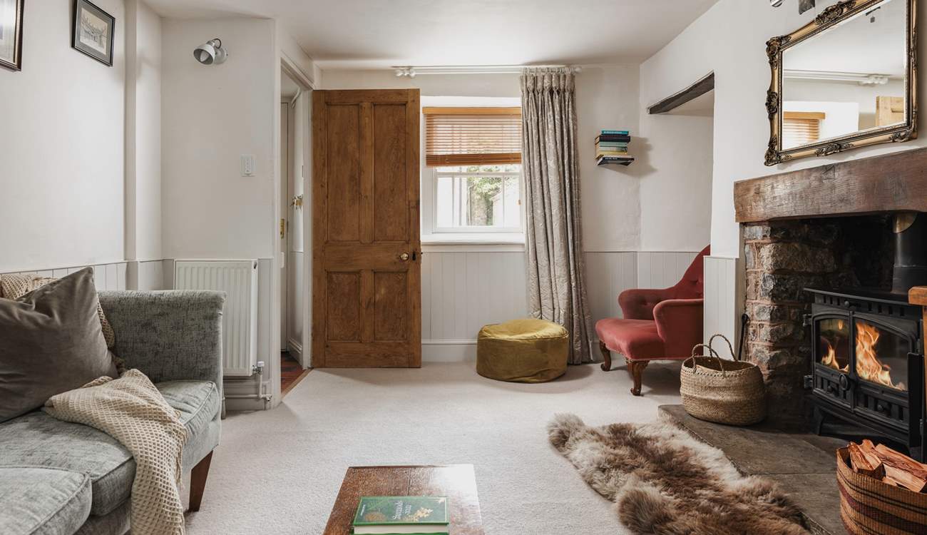 Light the fire and relax in the beautiful sitting-room. Please be aware that the stairs are open-sided so do take care.