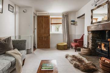 Light the fire and relax in the beautiful sitting-room. Please be aware that the stairs are open-sided so do take care.