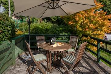 The second patio area is a real sun-trap, with fabulous views over the lawn and out into the glorious rolling countryside.
