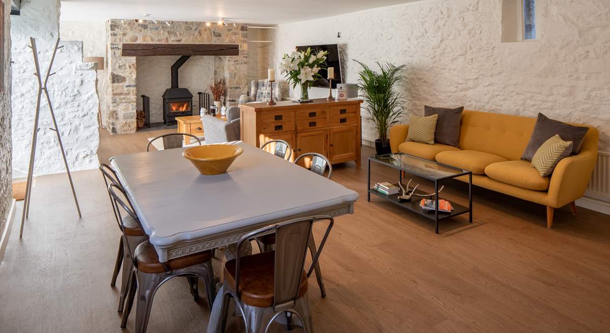 The open plan flow to this beautiful cottage makes it such a warm and welcoming environment.