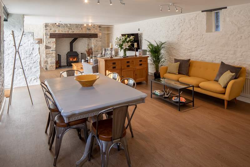 The open plan flow to this beautiful cottage makes it such a warm and welcoming environment.