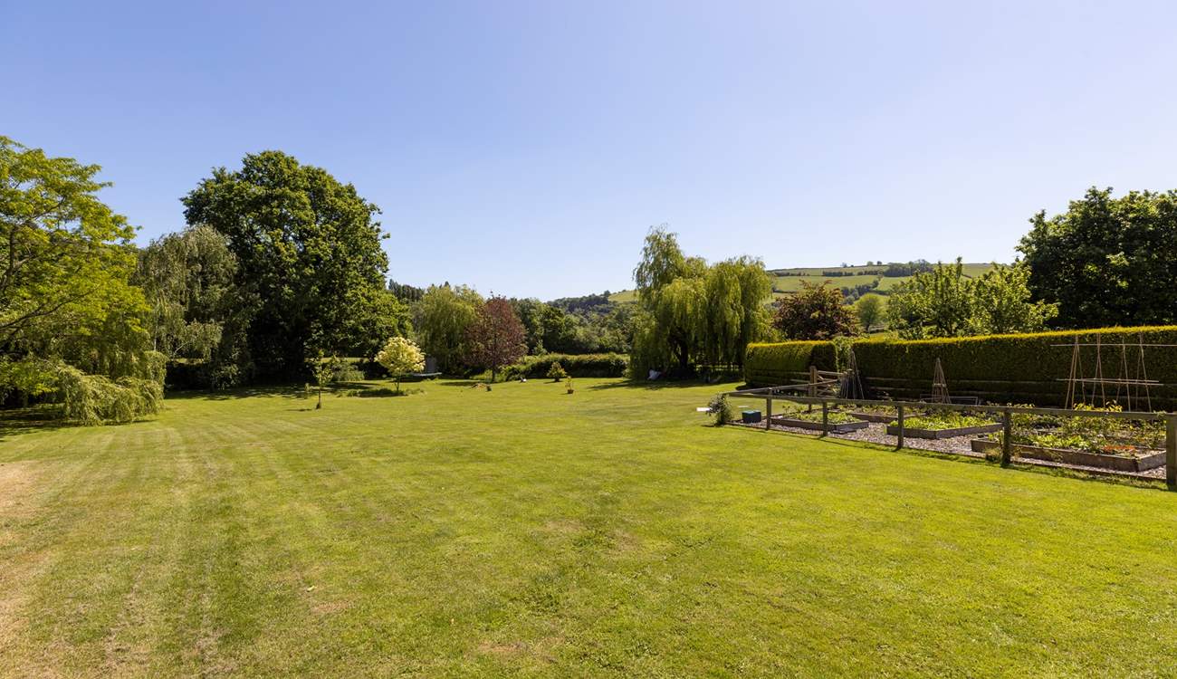 The garden offers a fabulous space for the younger members of the group to let off some steam.