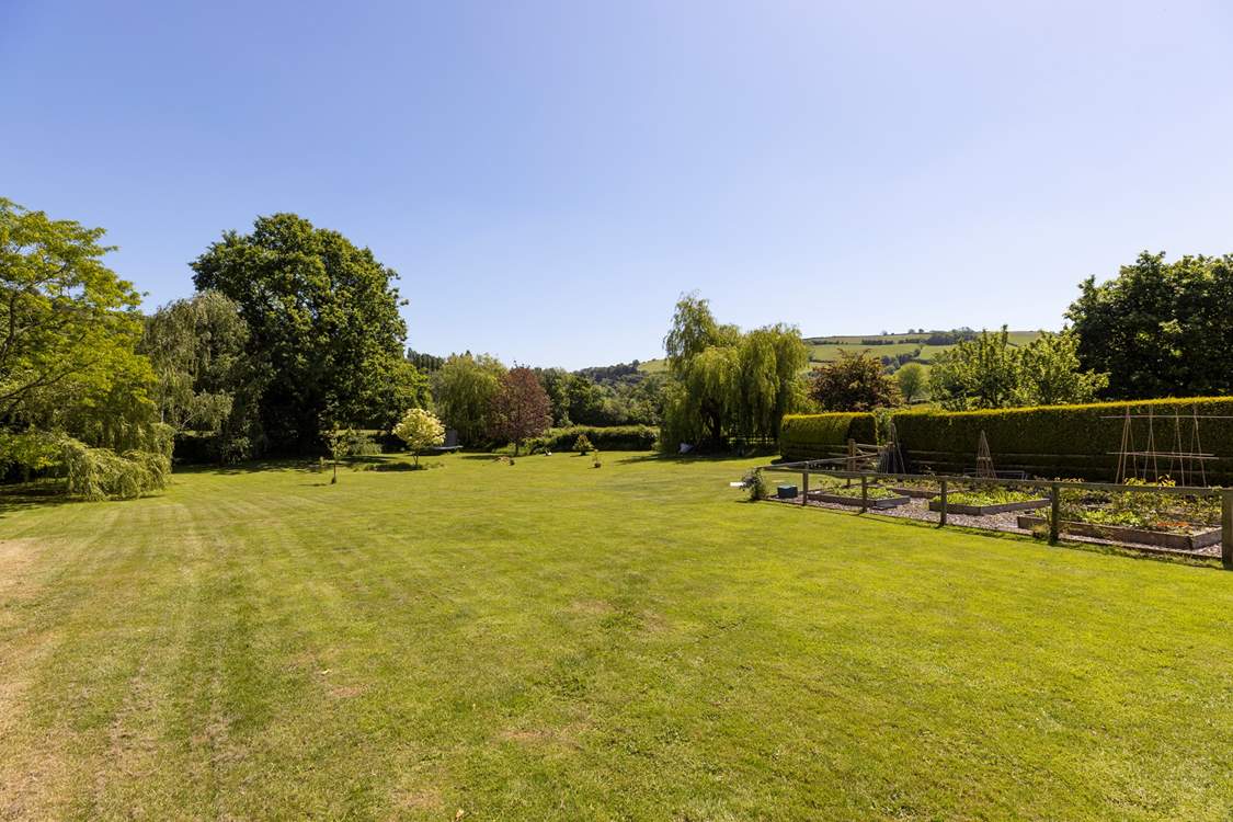 The garden offers a fabulous space for the younger members of the group to let off some steam.