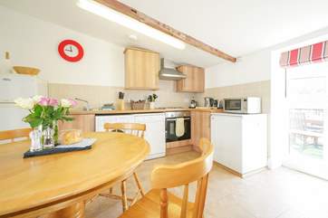 Take advantage of dining either inside or outside in the well kept garden.