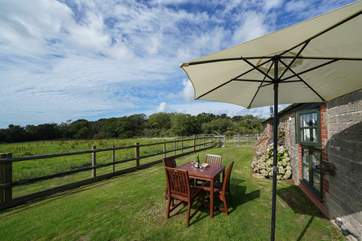 The private garden is fully enclosed, making it safe for children and dogs.