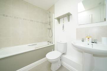 The Jack and Jill bathroom links to the twin bedroom and hallway.