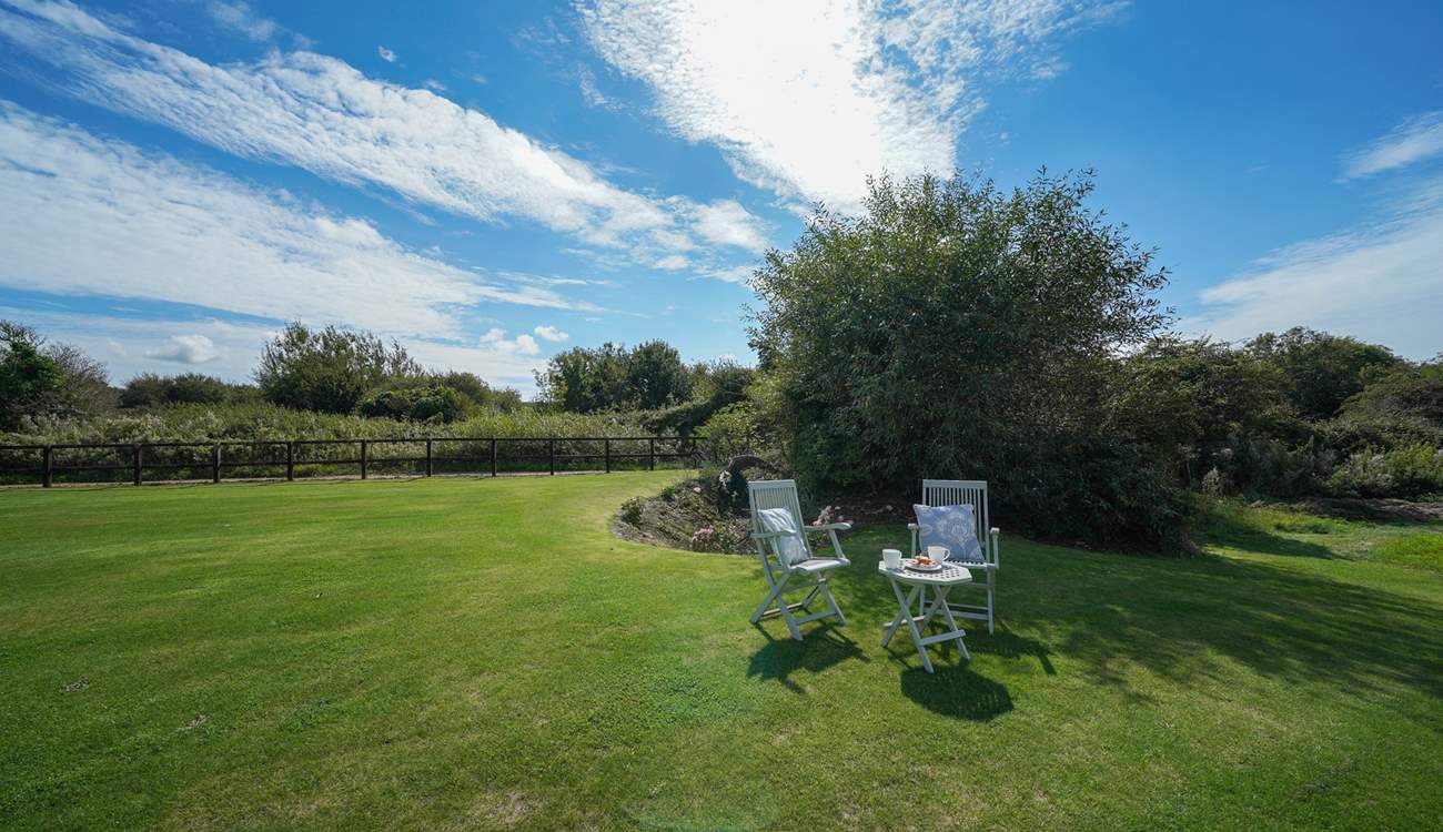 There is a communal green at the front of the barns, perfect to relax or the younger ones to enjoy. 