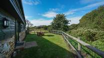 The garden is enclosed so ideal for your dog to run around. 