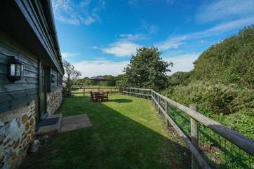 The garden is enclosed so ideal for your dog to run around.
