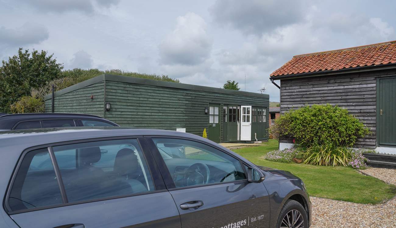 There is allocated private parking for two cars. 