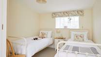 The lovely twin bedroom. 