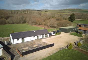 The four closely positioned barns create a perfect setting for group holidays and gatherings.