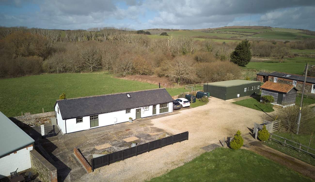 The four closely positioned barns create a perfect setting for group holidays and gatherings.