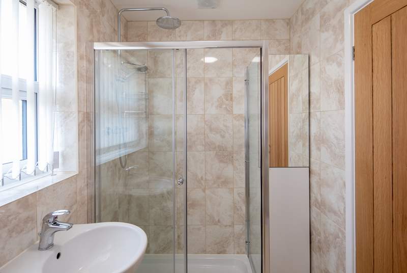 This large shower is great to wash away the day's sand.
