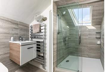 The en suite shower-room which can be shared with bedrooms 3 and 4.
