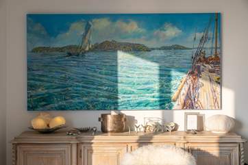 Beautiful local artwork can be found throughout The Beach House.