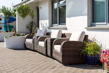 There is plenty of outside seating!