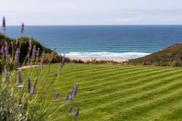 The views are simply stunning! Below the garden is the coast road leading to St Agnes.