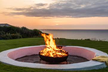 Make sure you bring some marshmallows to toast around the fire-pit.