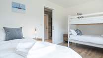 The ground floor bunk bedroom and single bed is perfect for the younger ones...