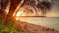 Stroll down to the local beach and enjoy watching the sun setting across the rippling tide.