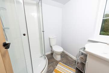 The modern, bright shower-room.
