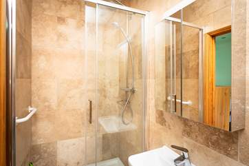 The en-suite shower room for the twin bedroom (Bedroom 3).