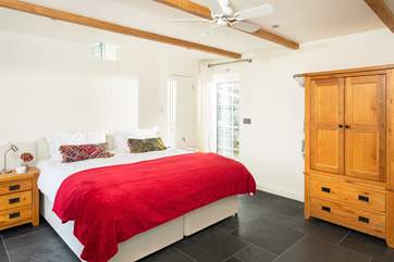 The annexe is lovely and light, the bed can be set up as either a super-king or twins (Bedroom 5).