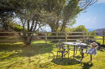 Enjoy sea views from the top of the garden, with a chilled glass of wine perhaps.